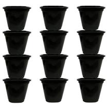 Kit Vaso Plantas 12 Potes Plástico Preto Decoração Jardim e Casa Mudas Rosas Plantas Kit Vaso Plantas 12 Potes Plástico Preto Decoração Jardim e Casa Mudas Rosas Plantas