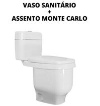 Kit Vaso Sanitário Acquamatic Modelo Karoll + Assento Monte Carlo de Plástico