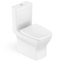 Kit Vaso Sanitário Com Caixa Acoplada Assento PP E Acessórios De Instalação Boss Branco Celite