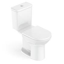 Kit Vaso Sanitário com Caixa Acoplada e Assento Queda Amortecida Round Roca Branco/Brilhante Kit Vaso Sanitário com Caixa Acoplada e Assento Queda Amortecida Round Roca Branco/Brilhante