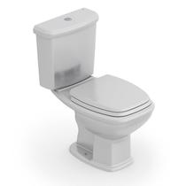 Kit Vaso Sanitário com Caixa Acoplada e Assento Soft Close Fit Plus Celite Cinza/Prata Brilhante Kit Vaso Sanitário com Caixa Acoplada e Assento Soft Close Fit Plus Celite Cinza/Prata Brilhante