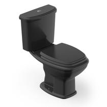 Kit Vaso Sanitário com Caixa Acoplada e Assento Soft Close Fit Plus Celite Preto/Brilhante Kit Vaso Sanitário com Caixa Acoplada e Assento Soft Close Fit Plus Celite Preto/Brilhante