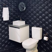 Kit Vaso Sanitário Monaco com Caixa Acoplada Agnes.T Branco
