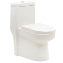 Kit Vaso Sanitário Monobloco Modaza Chiare 07, 3 a 6 Litros Branco