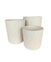 Kit Vaso Tronco 3 Peças - Marfim Kit Vaso Tronco 3 Peças - Marfim