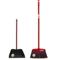 Kit Vassoura Condor Madri Cabo 120Cm + Pá Coletora Com Cabo 60cm Pazinha Preta Para Limpeza Geral Casa Escritório Sala