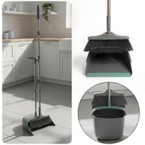 Kit Vassoura e Pá Ajustável 2in1 Com Limpa Cerdas Suporte Parede Compacto Ambientes Pequenos Kit Vassoura e Pá Ajustável 2in1 Com Limpa Cerdas Suporte Parede Compacto Ambientes Pequenos