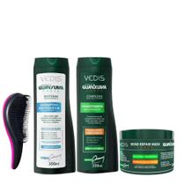 Kit vedis shampoo force guanxuma normal 350ml + condicionador + máscara + escova Kit vedis shampoo force guanxuma normal 350ml + condicionador + máscara + escova