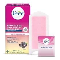Kit Veet de Depilação com 40 Tiras de Cera - Pronto para Uso