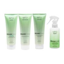 Kit Veganissima Shampoo Balance 240ml + Condicionador 230ml + Acidificante 230ml + Leave-in 200ml - K.pro