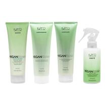 Kit Veganissima Shampoo Moisturizer 240ml + Acidificante 230ml + Condicionador 230ml + Leave-in 200ml - K.pro