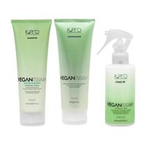Kit Veganissima Shampoo Moisturizer 240ml + Acidificante 230ml + Leave-in 200ml - K.pro