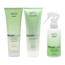 Kit Veganissima Shampoo Moisturizer 240ml + Condicionador 230ml + Leave-in 200ml - K.pro