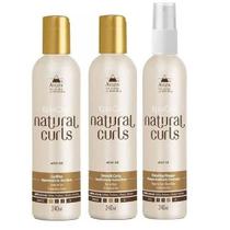 Kit Vegano Avlon Natural Curls Trata Cabelo Cacheado 3 Prod