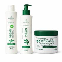 Kit Vegano Cera Vegana Shampoo Condicionador e Máscara - 3 i