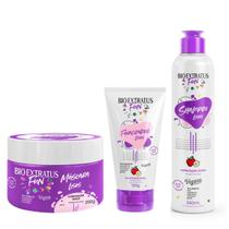 Kit Vegano Completo Para Cabelos Liso Bio Extratus Fun Teens