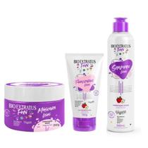 Kit Vegano Completo Para Cabelos Liso Bio Extratus Fun Teens