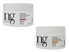 Kit Vegano Ng De France 1 Máscara De Hidratação intensa Intense 250ml + 1 Máscara Reconstrução Nutrição Repair 250ml