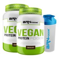 KIT Vegano Whey Protein Proteína Vegana - 2x Vegan Protein 500g + Choqueteleira 600mL - Suplemento Vegano e Shaker para Academia