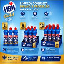 Kit Veja Multiuso Gold 500ml - Escolha entre 3, 6 ou 12 Unidades para Limpeza! Kit Veja Multiuso Gold 500ml - Escolha entre 3, 6 ou 12 Unidades para Limpeza!