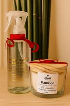 Kit Vela Aromatica 100g e Home Spray 200ml Bamboo