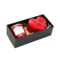 Kit Vela Copo Perfumada com Vela Coração