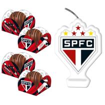 Kit Vela Decorativa Comemoração Aniversário + 40 Forminhas para docinhos - São Paulo - Festcolor Kit Vela Decorativa Comemoração Aniversário + 40 Forminhas para docinhos - São Paulo - Festcolor