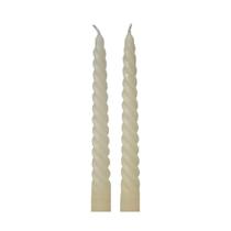 Kit Vela Espiral Off White com 2 unidades - ACASA