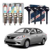 Kit Vela Ngk Bobina Versa 1.6 16v 2011 A 2014