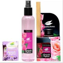 Kit Vela Perfumada Lavanda Perfume De Ambiente Difusor Kit Vela Perfumada Lavanda Perfume De Ambiente Difusor