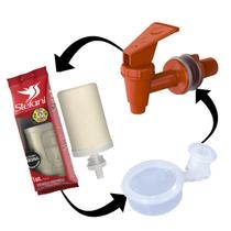 Kit vela + torneira + boia anti transbordamento para filtro de barro gravidae Super Oferta