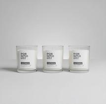 Kit Velas Aromáticas Chá Branco 3 Peças em Vidro