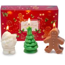 Kit velas aromaticas natal - biscoito/arvore/papai noel - 100 g - MELS BRUSHES