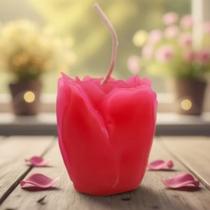 Kit Velas Botão de Rosas Decorativa / Lembrancinha com 6/8/10/25uni