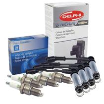 Kit Velas Cabos De Ignicao 1.0 Spe 4 Flex Delphi Onix prisma Kit114