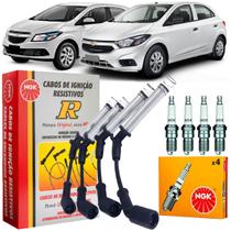 Kit Velas + Cabos Ignição Onix 1.0 8v 2013 A 2018 Original