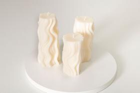 Kit Velas Decorativas Cilíndricas - Curve Candles - Saúde & Bem-Estar