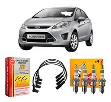 Kit Velas E Cabos Ngk Ltr7a10 Scf35 Ecosport Fiesta Focus Ka Preto
