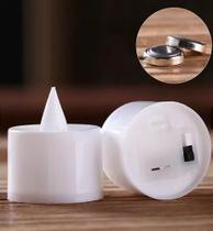 Kit Velas Eletrônica Led Amarelas Lindas Decorativas Festa Casamento Decoração Eventos Namorados