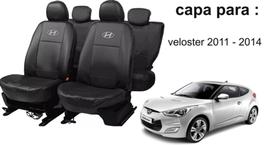 Kit Veloster 11-14 Capa de Couro Proteção Máxima Contra Rasgo e Líquidos