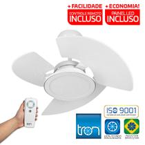 Kit Ventilador de Teto Aventador Led 3 Pás Silencioso Com Controle Remoto Infravermelho Sem fio - Tron