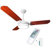 Kit ventilador de teto valen c/ led ventex + controle remoto