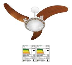 Kit Ventilador Delta Ventus 3 Pás Mogno + Controle Remoto Pw