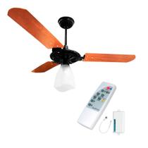 Kit ventilador teto yris motor potente ventex c/ controle remoto