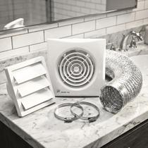 Kit Vento Ex Banheiro Lavabo Silencioso Duto 5mt 100mm Kit Vento Ex Banheiro Lavabo Silencioso Duto 5mt 100mm