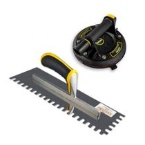 Kit Ventosa A Vácuo 200kg Com Desempenadeira Aço Inox Dentada 40x12cm Evolution Para Assentamento De Porcelanato Transporte Movimentação e Instalação Kit Ventosa A Vácuo 200kg Com Desempenadeira Aço Inox Dentada 40x12cm Evolution Para Assentamento De Porcelanato Transporte Movimentação e Instalação
