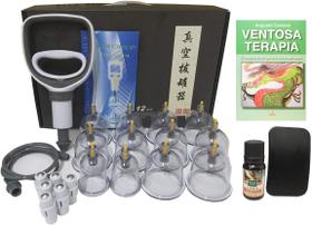 Kit Ventosa Bk Com 12 Copos C/ Livro Ventosaterapia