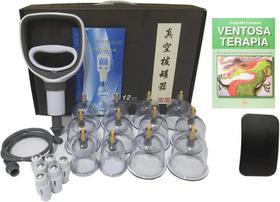 Kit Ventosa Bk Com 12 Copos C/ Livro Ventosaterapia
