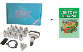 Kit Ventosa com 12 copos BK + Livro Ventosaterapia