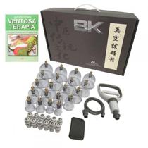 Kit Ventosa com 24 Copos, Aplicador e o Livro de ventosaterapia